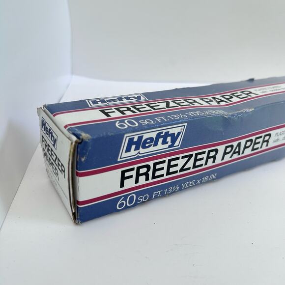 Vintage 80s Hefty Freezer Paper 60 ft Roll NEW Never Opened - Picture 2 of 4